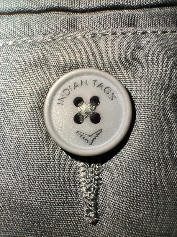 Cotton Chinos Button Close Up